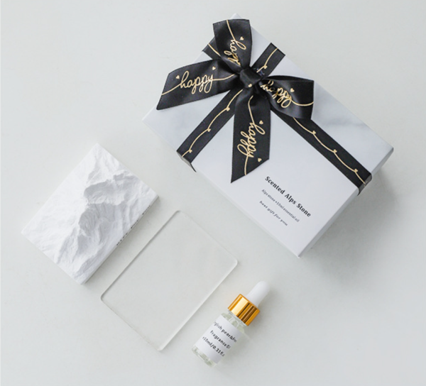 Trendy Luxury Fragrance Diffuser with Scented Alps Stone and Essential Oil Set - Elegant Home Aroma Gift Box - Two Choices of Scent Available - 图片 2