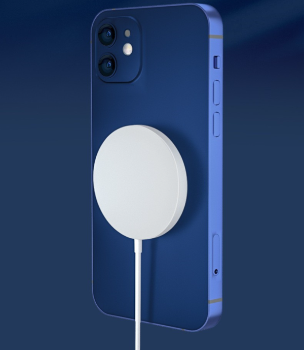 High-Speed 15W Magnetic Wireless Charger for iPhone 13/12 Series and Android with PD/QC Compatibility - Strong Magnetic Attachment for Stable and Fast Charging - White - 图片 2