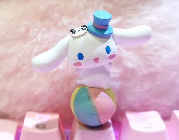 Sanrio Lovely Cinnamoroll Keycaps, Pink R4 Cross-Axis Keycap for Mechanical Keyboards - 图片 24