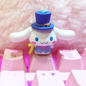 Sanrio 可爱的肉桂娃娃键帽，粉色 R4 十字轴键帽，适用于机械键盘