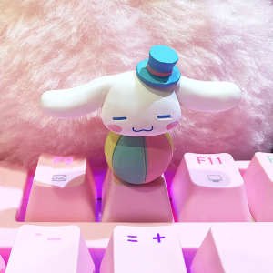 Sanrio 可爱的肉桂娃娃键帽，粉色 R4 十字轴键帽，适用于机械键盘