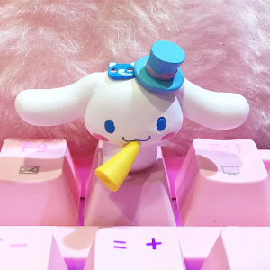Sanrio 可爱的肉桂娃娃键帽，粉色 R4 十字轴键帽，适用于机械键盘