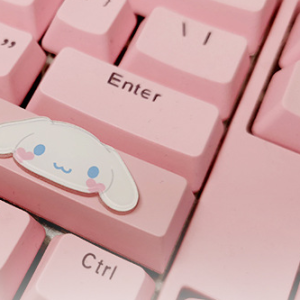 Sanrio 可爱的肉桂娃娃键帽，粉色 R4 十字轴键帽，适用于机械键盘