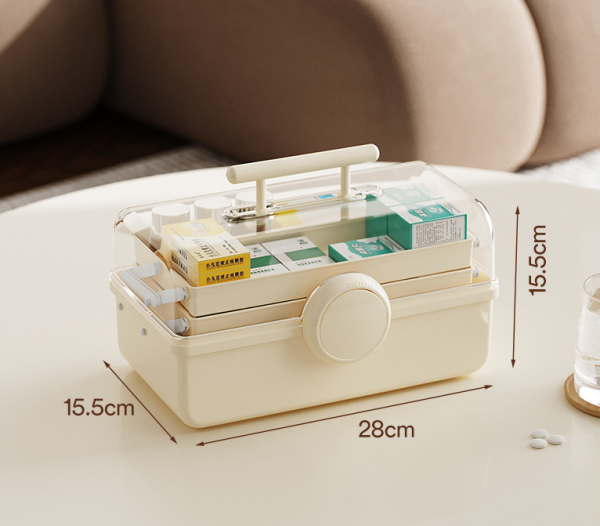 Large Capacity Dust-Proof Transparent Portable Cosmetic Storage Box - 图片 10