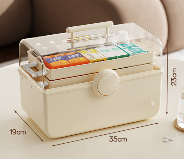 Large Capacity Dust-Proof Transparent Portable Cosmetic Storage Box - 图片 7