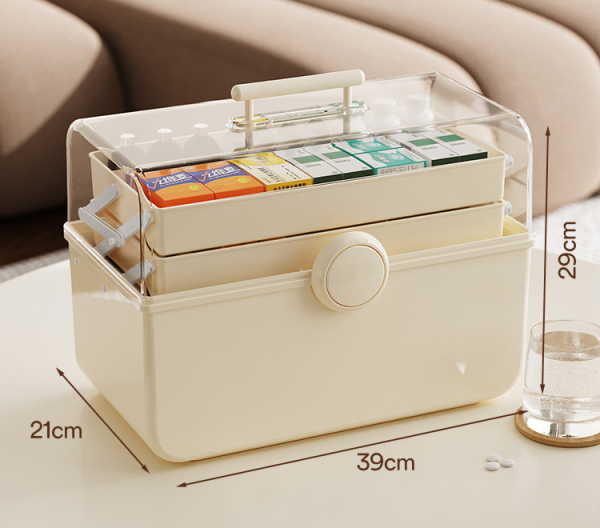 Large Capacity Dust-Proof Transparent Portable Cosmetic Storage Box - 图片 4