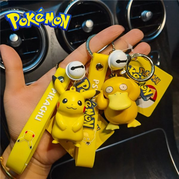 官方授权的口袋妖怪皮卡丘和 Psyduck 钥匙扣及更多 - 用于钥匙和包装饰的可爱口袋妖怪钥匙扣