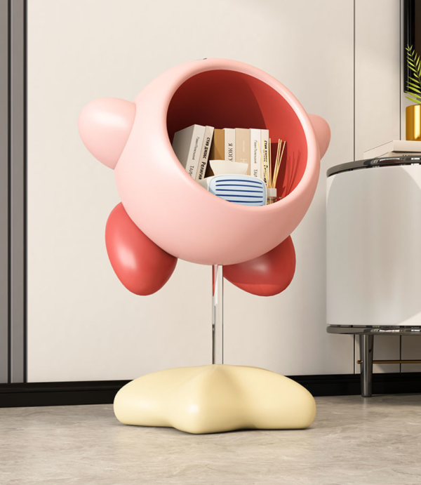 Handcrafted Creative Chubby Kirby Storage Organizer - Eco-Friendly Resin Material, Large Capacity, and Original Design for Home and Office Use - 图片 3
