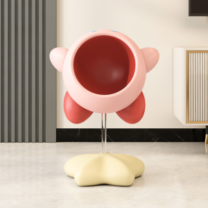 Handcrafted Creative Chubby Kirby Storage Organizer - Eco-Friendly Resin Material, Large Capacity, and Original Design for Home and Office Use