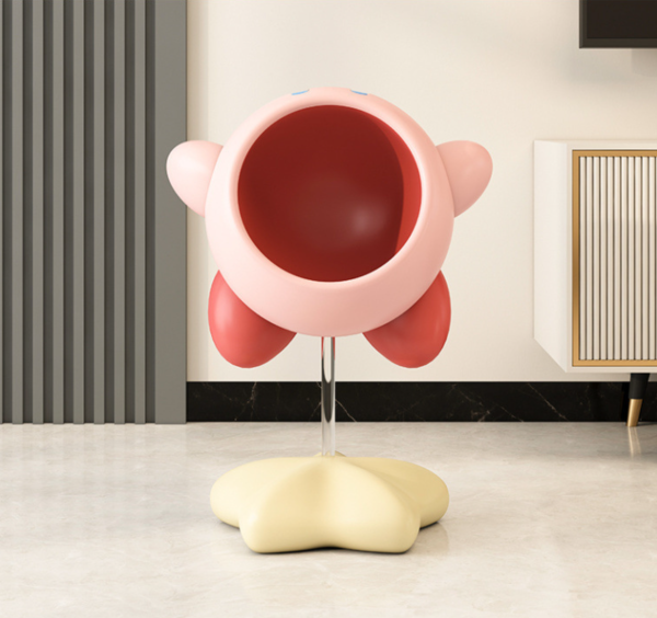 Handcrafted Creative Chubby Kirby Storage Organizer - Eco-Friendly Resin Material, Large Capacity, and Original Design for Home and Office Use - 图片 4