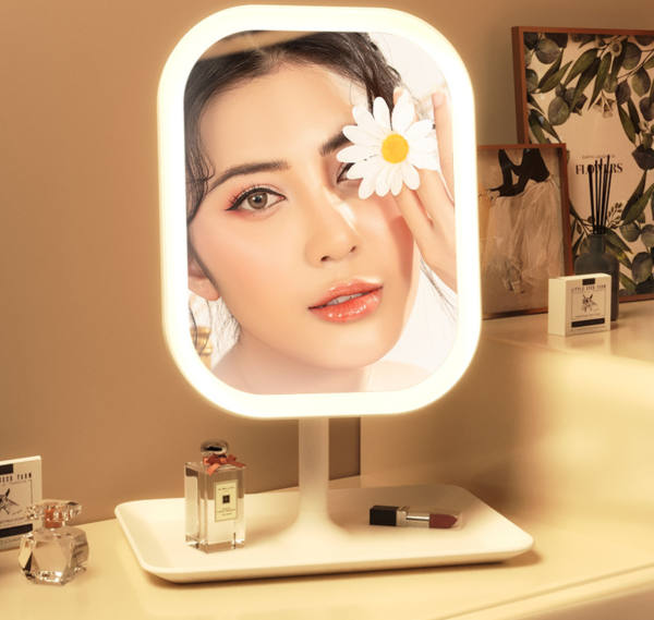 Premium Smart LED Makeup Mirror with Touch Screen, USB Charging, Three Adjustable Light Modes, 270° Rotation, High-Definition SQ-Grade Glass, and Memory Function for Perfect Makeup Application - Multiple Colors & Styles Available - 图片 4