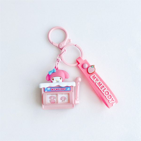Officially Licensed Sanrio Characters Cute Shake Machine Keychain - Adorable Sanrio Key Ring and Bag Charm - 图片 2