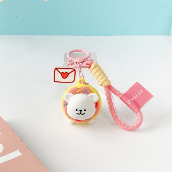 Officially Licensed Maltese Line Puppy Yummy Series Keychain Set - Cute Sweet Treats - 图片 4