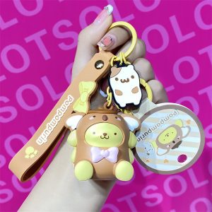 官方授权的 Sanrio Animal Wear 系列可爱卡通钥匙扣包吊坠 - Kuromi、Pochacco、My Melody 等
