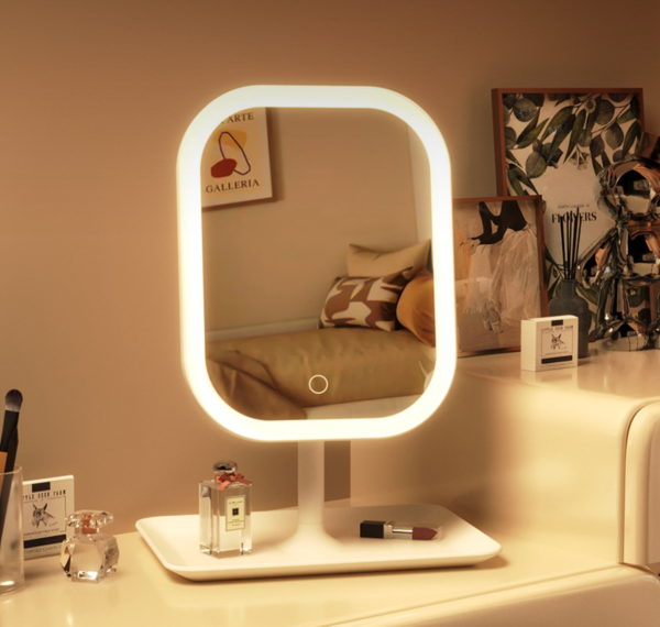 Premium Smart LED Makeup Mirror with Touch Screen, USB Charging, Three Adjustable Light Modes, 270° Rotation, High-Definition SQ-Grade Glass, and Memory Function for Perfect Makeup Application - Multiple Colors & Styles Available - 图片 2