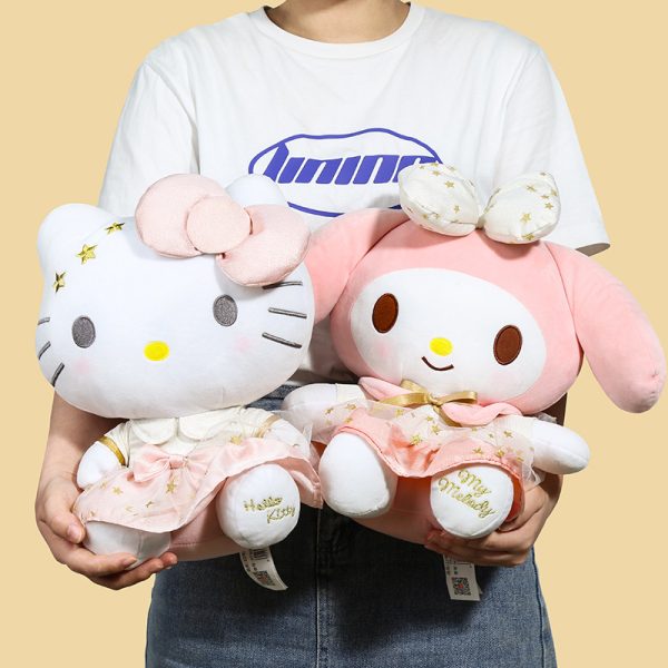 Officially Licensed Sanrio Hugging Size HelloKitty Plush- White Gold Series HelloKitty (30cm) - 图片 4