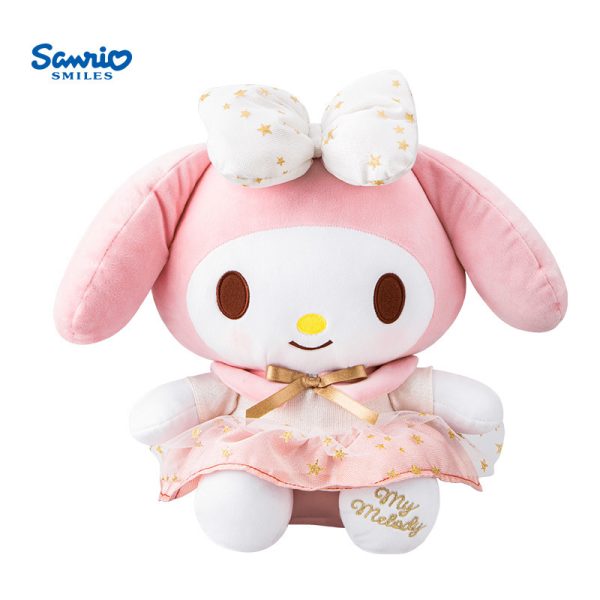 Officially Licensed Sanrio Hugging Size MyMelody Plush- White Gold Series MyMelody (34cm) - 图片 5