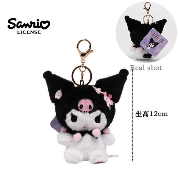 Officially Licensed Sanrio Kuromi Plush Keychains - Haru no Sakura Series Kuromi (14cm) - 图片 4