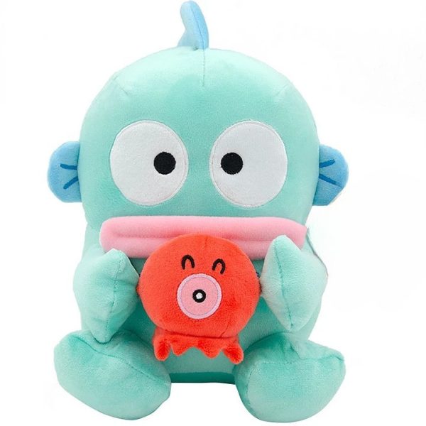 Officially Licensed Hangyodon Plush Keychains - Hangyodon Holding Squid (22cm)