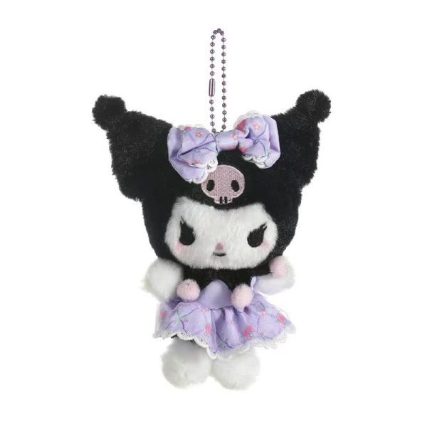 Officially Licensed Sanrio Kuromi Plush Keychains - Hanakotoba Spirit Series Kuromi (14cm) - 图片 4