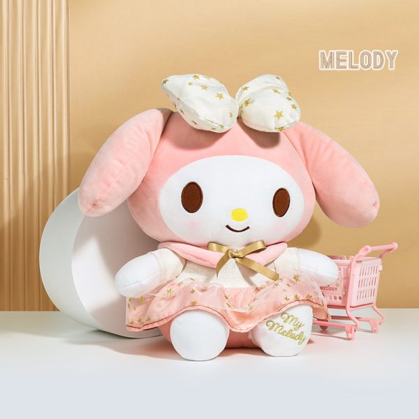 官方授权的三丽鸥拥抱型 MyMelody 毛绒玩具--白金系列 MyMelody（34 厘米）