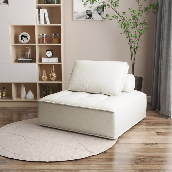 Modern Scandinavian Style Lounge Chair with High-Density Foam and Customizable Fabric Options - Available in Two Colors - 图片 5