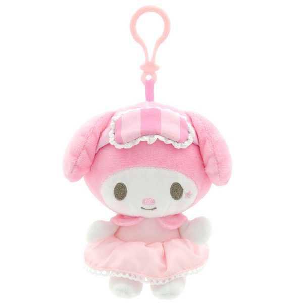 官方授权的 Sanrio Cinnamoroll 毛绒钥匙扣 - Summer Love MyMelody（带睡眠面罩）（13 厘米