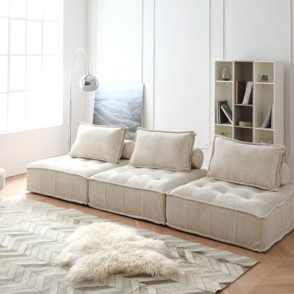 Modern Scandinavian Style Lounge Chair with High-Density Foam and Customizable Fabric Options - Available in Two Colors - 图片 2