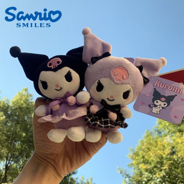 Officially Licensed Sanrio Kuromi Plush Keychains - JK ジェーケー Series Black Pink Kuromi (14cm) - 图片 2