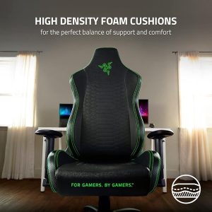 Razer Iskur X Ergonomic Gaming Chair: Ergonomically Designed for Hardcore Gaming - Multi-Layered Synthetic Leather - Durable Foam Cushions - 2D Armrests - Steel-Reinforced Body