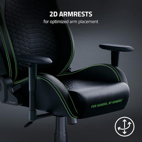 Razer Iskur X Ergonomic Gaming Chair: Ergonomically Designed for Hardcore Gaming - Multi-Layered Synthetic Leather - Durable Foam Cushions - 2D Armrests - Steel-Reinforced Body - 图片 4