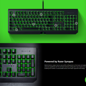 Razer BlackWidow Essential Mechanical Gaming Keyboard: Green Mechanical Switches - Tactile & Clicky - Razer Green Lighting - Anti-Ghosting - Programmable Macro Functionality Brand New