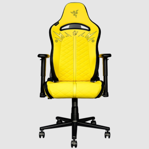 官方认证的 Razer x Pokémon Iskur X 皮卡丘游戏椅：人體工學木材支撐系統 - 多層合成皮革 - 持久耐用的泡綿坐墊 - 專為攜帶而設計 - 採用皮卡丘設計的記憶泡綿頭部坐墊