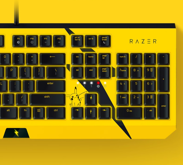 Razer x Pokemon Pikachu Limited Edition 104 Key BlackWidow  Mechanical Gaming Keyboard - Special Pokemon Pikachu Edition - 图片 4