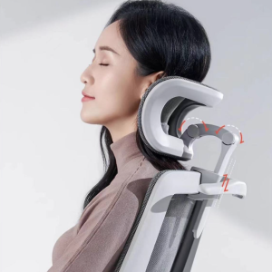 Sihoo M59AS Ergonomic Office Chair - with Dual Backrest and Headrest - White/Grey