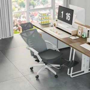 Sihoo M92 Ergonomic Office Chair – with Adaptive Synced Armrests and Enhanced Back & Lumbar Support – White/Grey