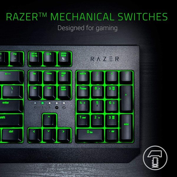 Razer BlackWidow Essential Mechanical Gaming Keyboard: Green Mechanical Switches - Tactile & Clicky - Razer Green Lighting - Anti-Ghosting - Programmable Macro Functionality Brand New - 图片 2
